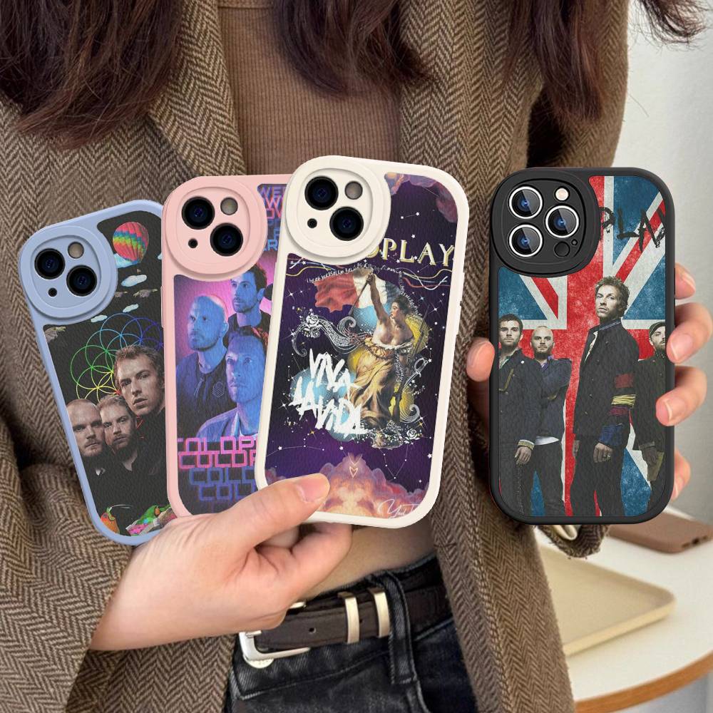 Pop Rock Band C-Coldplay Phone Cover For IPhone 16 15 14 13 12 11 Pro Max Plus Leather Soft Case