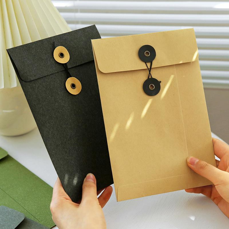 Retro A5 Kraft Tie-Up Envelope: Thread-Bound Document Storage with Ceremony Flair