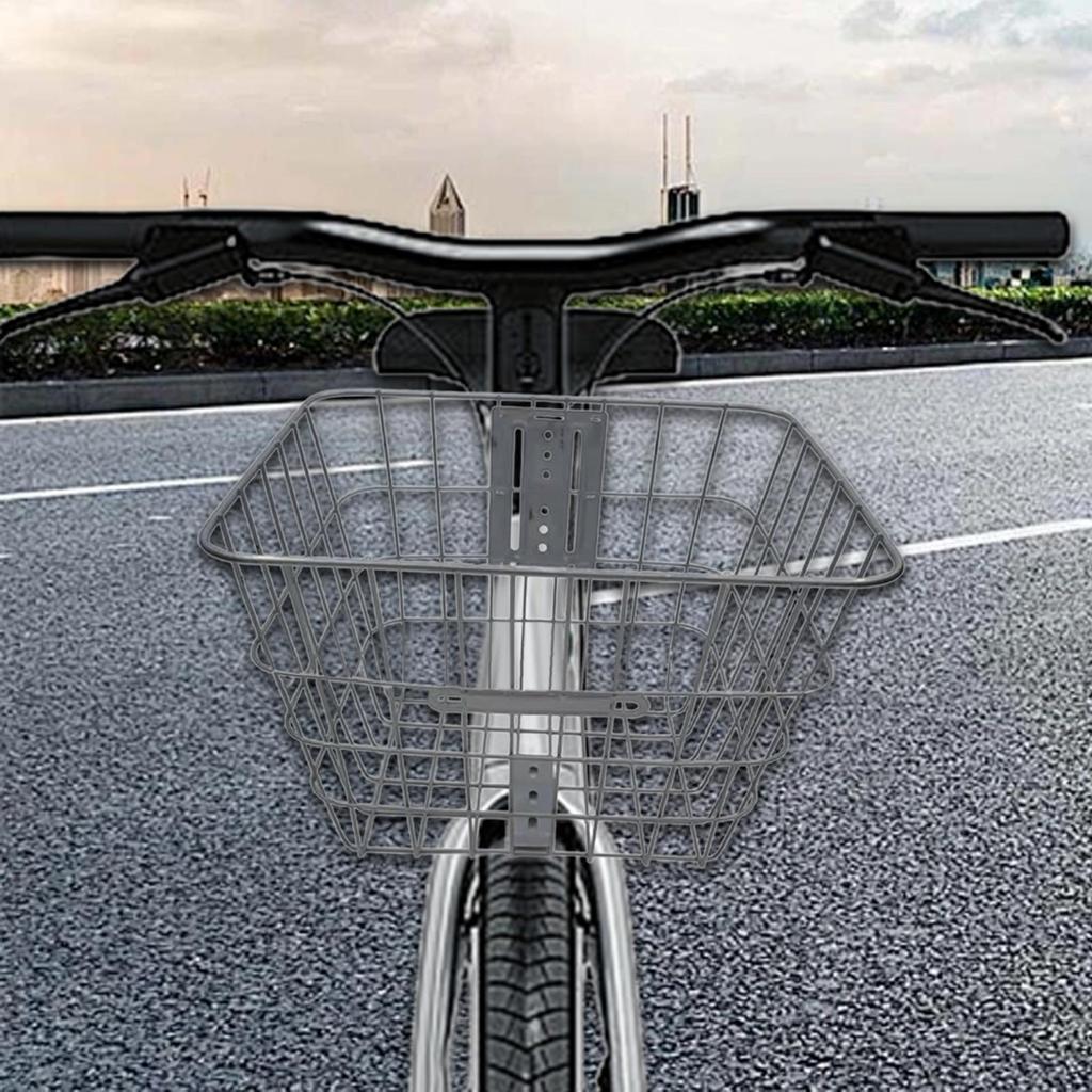 Bike Basket Cycling Holder Storage Bag, Pet Electric Car Basket, Shopping Bicycle Frame