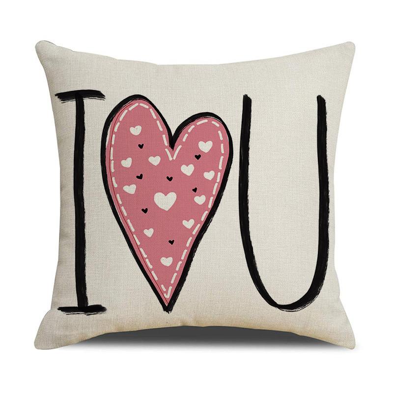 Valentines Day -ow Covers 18x18 Set Of 4 Love Heart Valentines Day Throw Pillows Decorative Cushion Cases Valentine Decorations