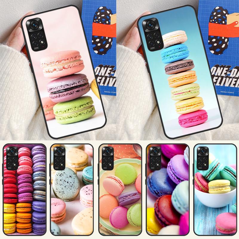 Macarons Cake Dessert Case For Xiaomi Redmi Note 14 12 11 9 10 13 Pro 9S 10S 11S 12S Redmi 13C 10C 12C 14C Cover
