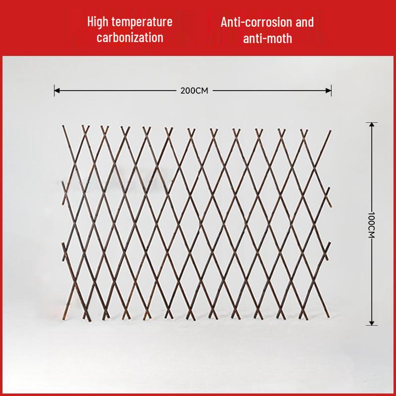 Expandable Bamboo Fence Panel for Outdoor Patio and Garden – Anti-Corrosion Support Pole for Landscaping and Partitioning.