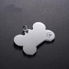 Rhinestone Paw Print Stainless Steel & Titanium Dog Tag Pendant
