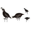 4x Bird Animal Statue Garden Decor Photographic Props Yard Stake Patio Iron Sculpture
