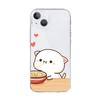 Funny Bunny Bear Couple Phone Case for IPhone 13 14 15 12 11 Pro Max Mini X XR XS MAX 7 8Plus SE2 Cute Animal Clear Paired Cover