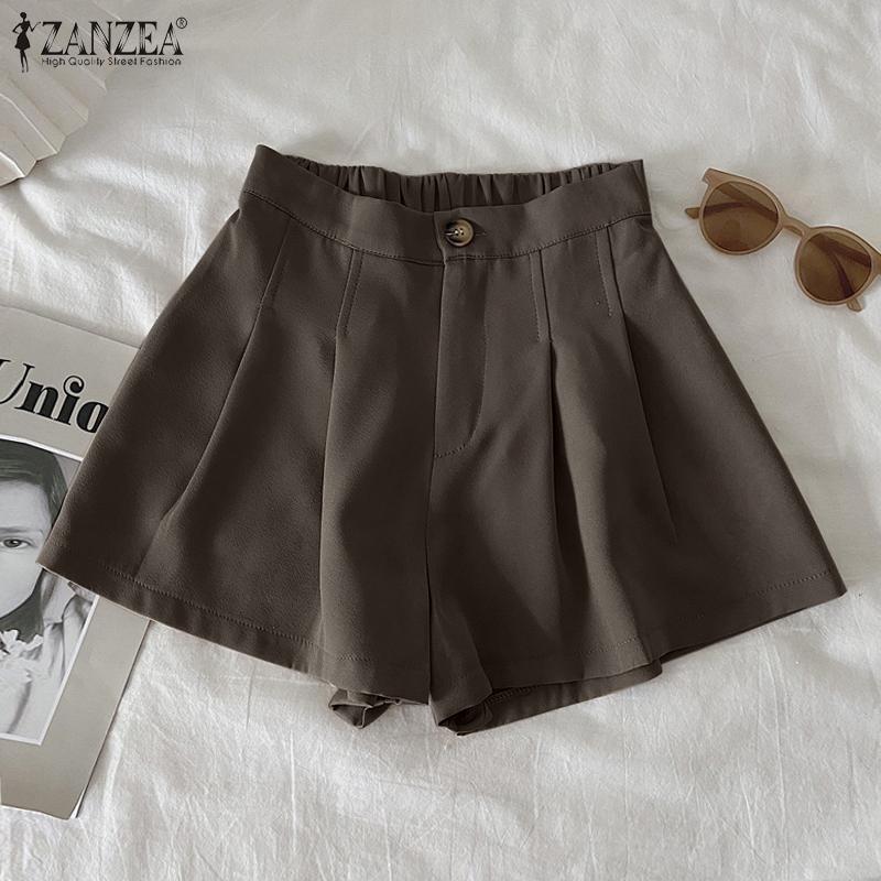 

ZANZEA Женские повседневные свободные летние шорты с эластичной резинкой на талии