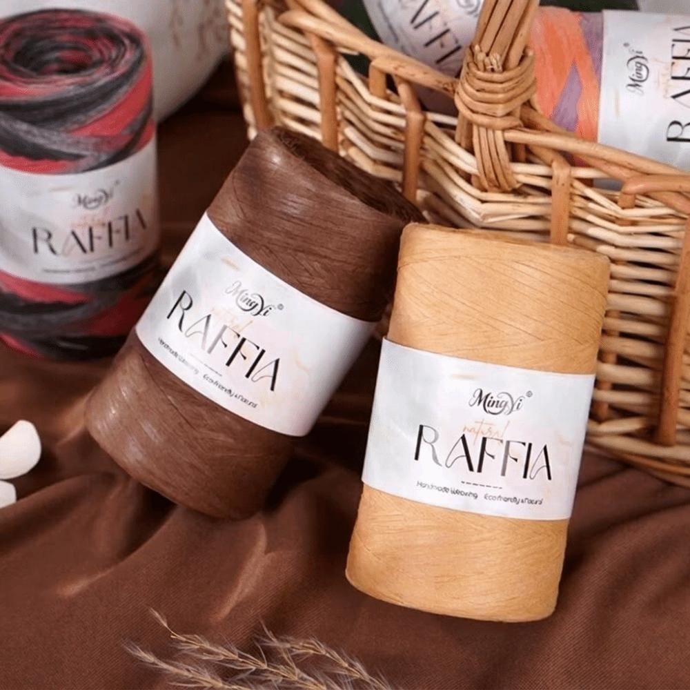DIY Raffia Yarn Multi-Colored Lafite Grass Rope DIY Crochet Yarn Knitting Hats Bag