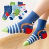 5 Pairs Cartoon Children Socks Cute Dinosaur Pattern Soft Breathable Cotton Boys Girls Kids Sports Socks for 1-12Years