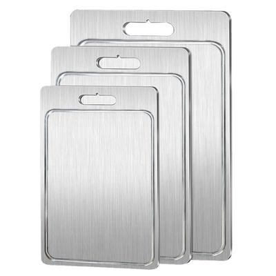 New 304 Stainless Steel Chopping Board Hanging Style Kneading Board Double Sided Kitchen Vegetables Cutting Board