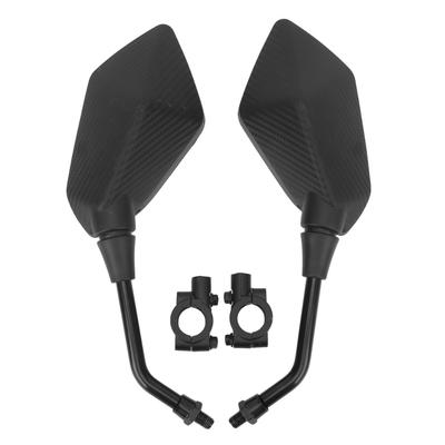 2pcs Motorcycle Rearview Mirror Carbon Fiber Color 22mm Universal Handlebar Mirror for ATV Scooter