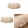 Bohemian Fashion Elegant Pearl Beaded Bracelet Set For Women Gift Jewelry