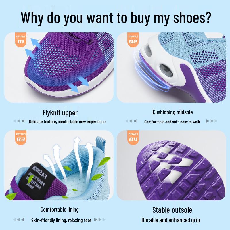 Women's Versatile Plus Size Air Cushion Running Sneakers