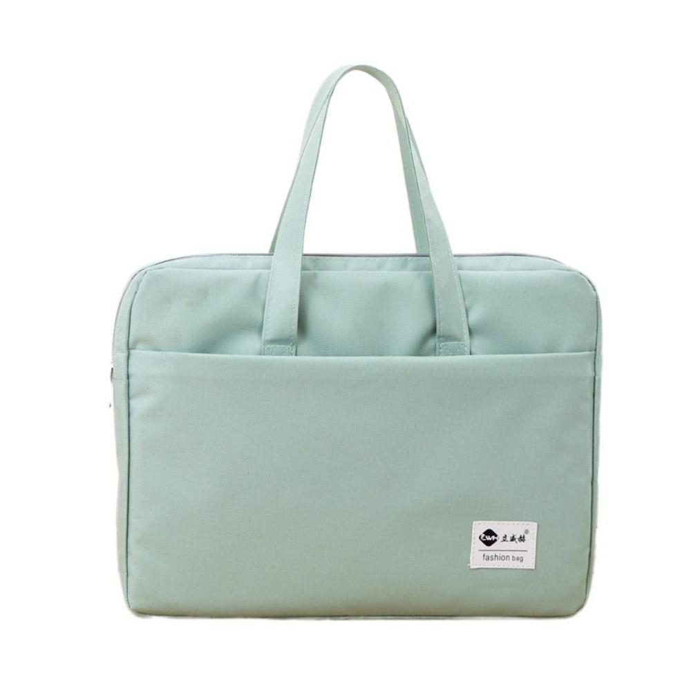 

Сумка для хранения документов большой вместимости, двухслойный органайзер для файлов формата А4, минималистичная папка для файлов, офис зелёный