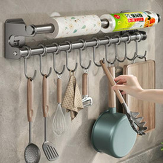 Stainless Steel No-Drill Retractable Clothes Drying and Shower Curtain Rod for Balcony