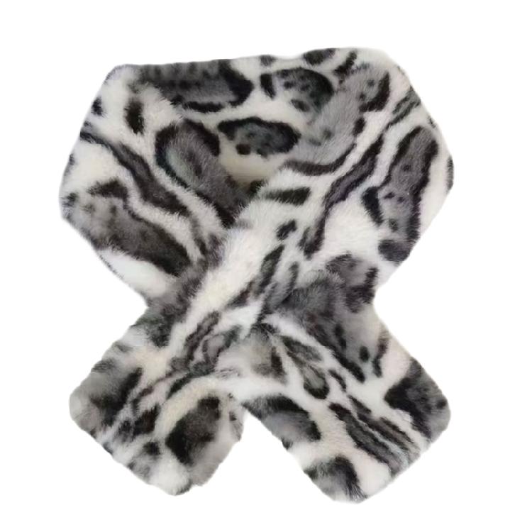 Adjustable Leopard Pattern Scarf Fashion Winter Acccessory Neck Warmer Suitable for Daily Wear Faux Furs Ensuring Warmth