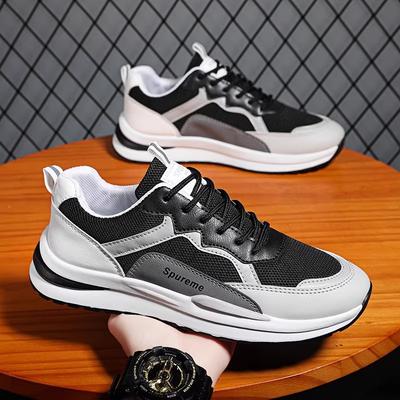 Sneakers scarpe da uomo 2025 primavera nuove con suola spessa rialzante scarpe da running Forrest Gump ins marea rete traspirante scarpe casual
