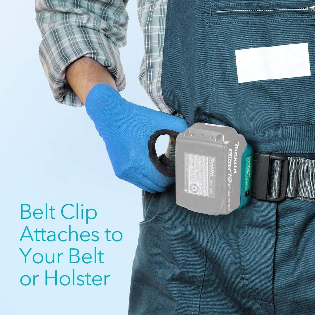 USB Adapter For Makita BL1430 BL1440 BL1830 BL1840 BL1850 BL1860 14.4V 18V Battery with LED Light Dual USB Port  2.1A Charger