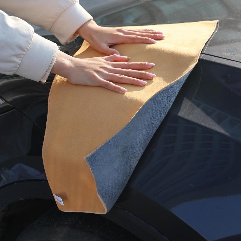 Car Wiping Towel Super Absorbent Car Wipes Double Sided Coral Suede Cleaning Cloth Universal Auto Care Tools 35x35cm/30x60cm
