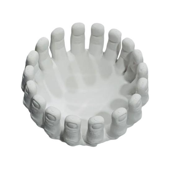 Gothic Halloween Skeleton Hands Candy Bowl Stand Lightweight Compact Storage Container