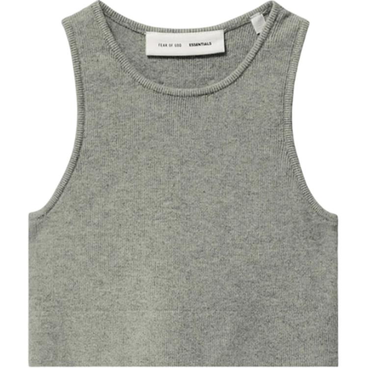 Fear Of God Essentials FW25 Solid Color Round Neck Slim Fit Short Vest Women tops 192SP257695FW L