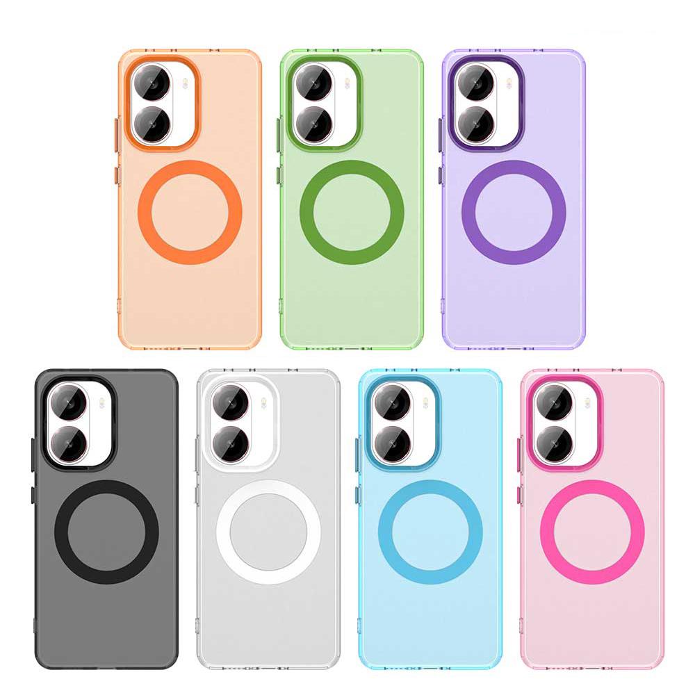 Magsafe Matte Phone Case For Xiaomi Poco X7 Pro Magnetic Wireless Charging For Xiaomi Redmi Turbo 4 Shockproof Back Cover