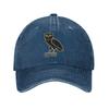 October's Very Own Drake's Owl Washed Denim Baseball Caps Snapback Baseball Hats Breathable Casquette Outdoor for Unisex And Women