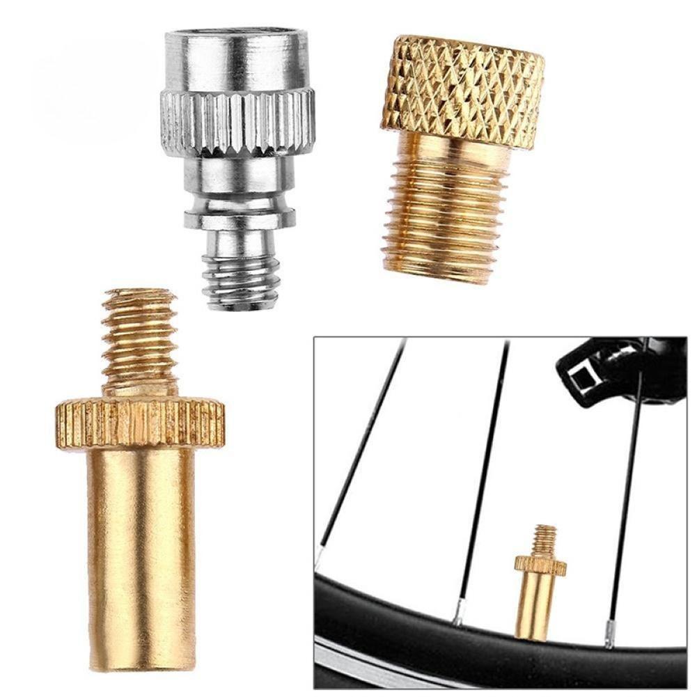 3Pcs/Set Bike Air Pump Valve Adapter French To American Convert Wheel Gas Nozzle