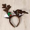 Christmas Headband Reindeer Antler for Kids and Women with Bell 1 Piece Brown