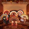 Packung mit 12 Geschenkboxen aus Papier mit Thanksgiving-Truthahn-Motiv für Feiertags-Partydekorationen und DIY-Bastelarbeiten