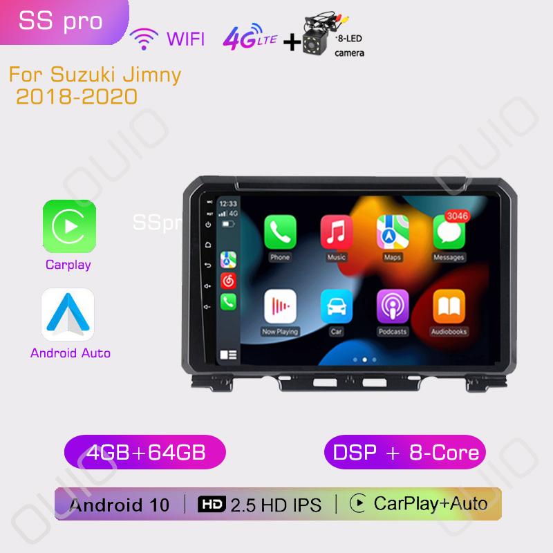 2din 8G+128G IPS 9inch Android10 Car Radio Multimedia Player Carplay Auto GPS Navigation DSP BT For Suzuki Jimny 2018 2019 2020