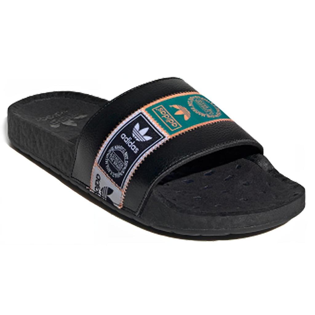 Adidas Originals Adilette Series Comfortable Breathable Rubber Sole Stitched Non-Slip Slide Sandals Unisex Sandals Black FX7478