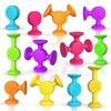 Bloco de Construção de Ventosa Macia Texturizada para Crianças Brinquedo DIY Grande Ventosa Tátil Sensorial Jogo para Alívio da Ansiedade Adulta Brinquedos Fidget
