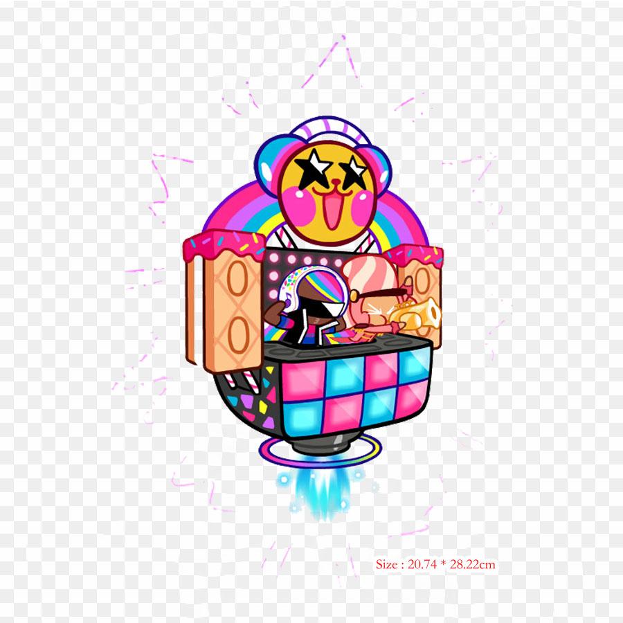 Cookie Cape Pocket Edition Iron On Heat Transfer Printing Vinyl Patches Sticker for Clothes DIY Appliques Washable Patches
