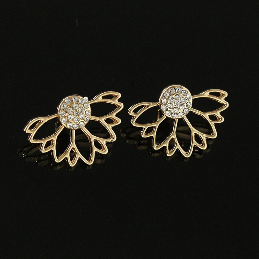 Fashion Women Lady Elegant Ear Stud Unique Hollow Lotus Earrings