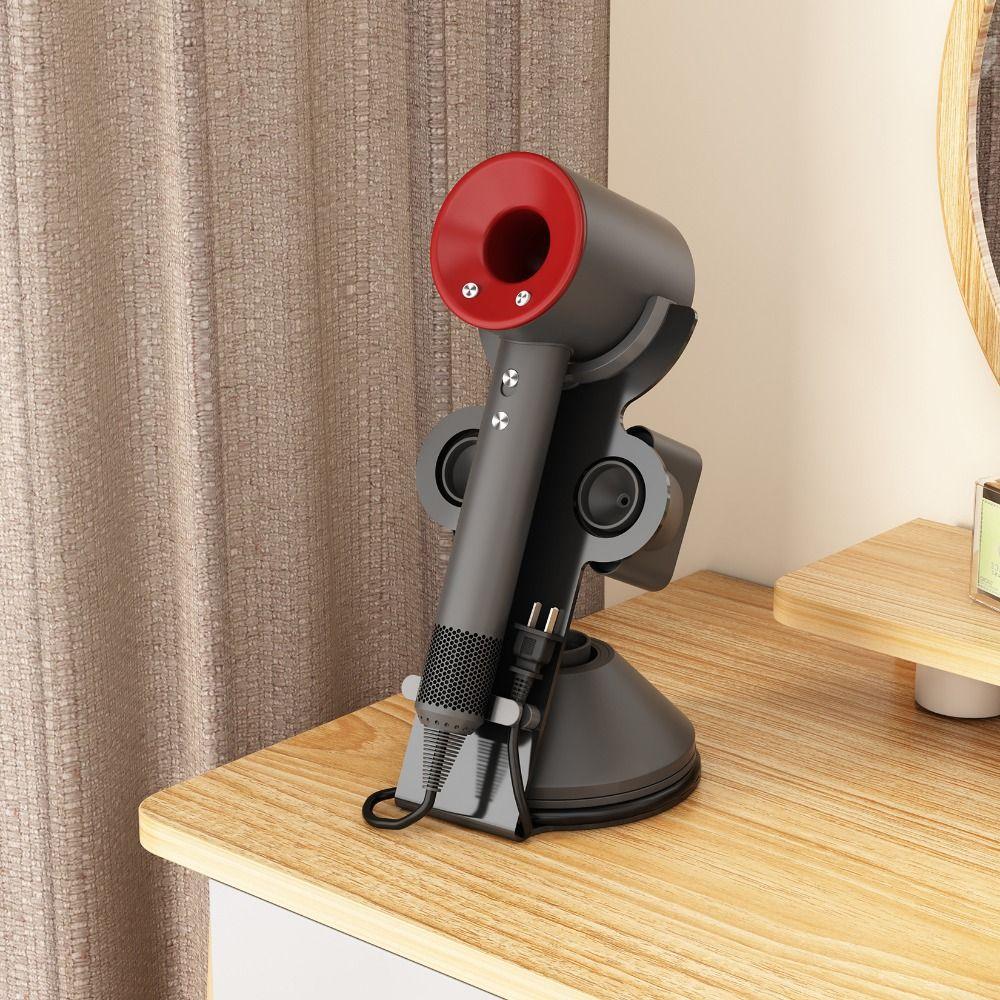 3-In-1 Hair Dryer Holder Metal Bathroom Organizer Portable Hair Dryer Storage Rack  for Home