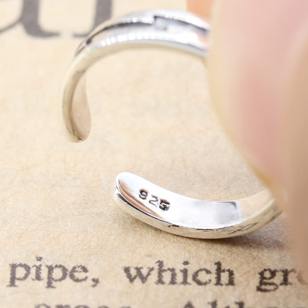 Orris Toe Ring, 925 Sterling Silver, Adjustable Size, Simple Design, for Men and Women