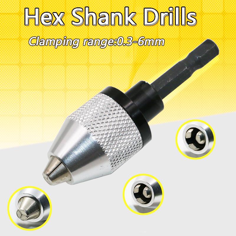 Aluminum Alloy Electric Grinder Chuck, 0.3-6.0mm Clamping Range, for Small Electric Grinders