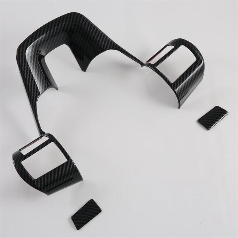 A87Q-Für Toyota Fortuner Hilux 2024 ABS Kohlefaser Auto Lenkradabdeckung Zierrahmen Dekoration Innenzubehör