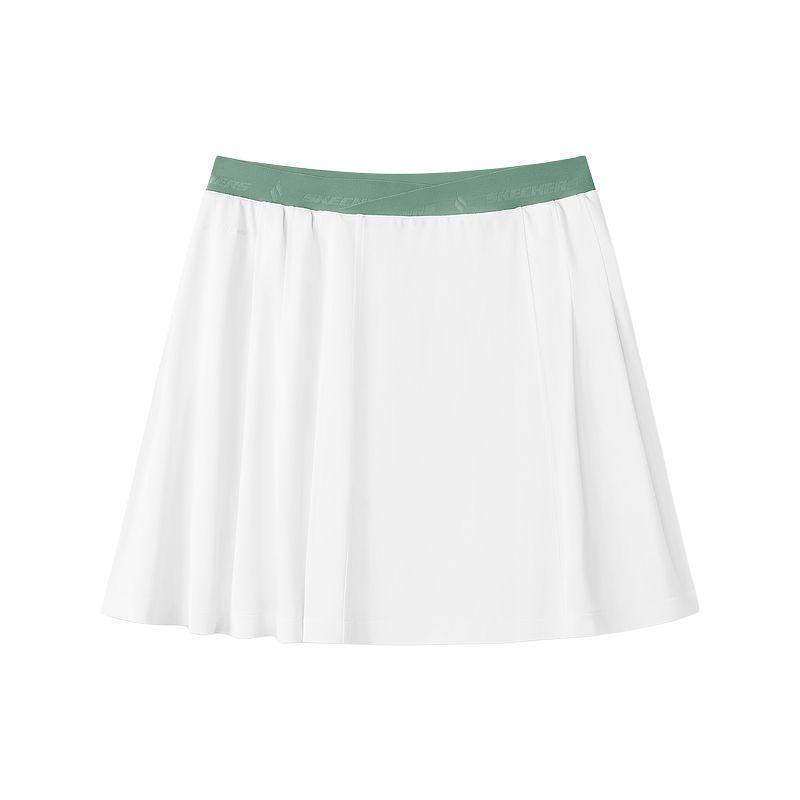 Skechers SS25 Classic Series Fashion Simple Moisture-Wicking Quick-Drying Breathable Casual Skirt Women skirts Bright-White L225W039-0019