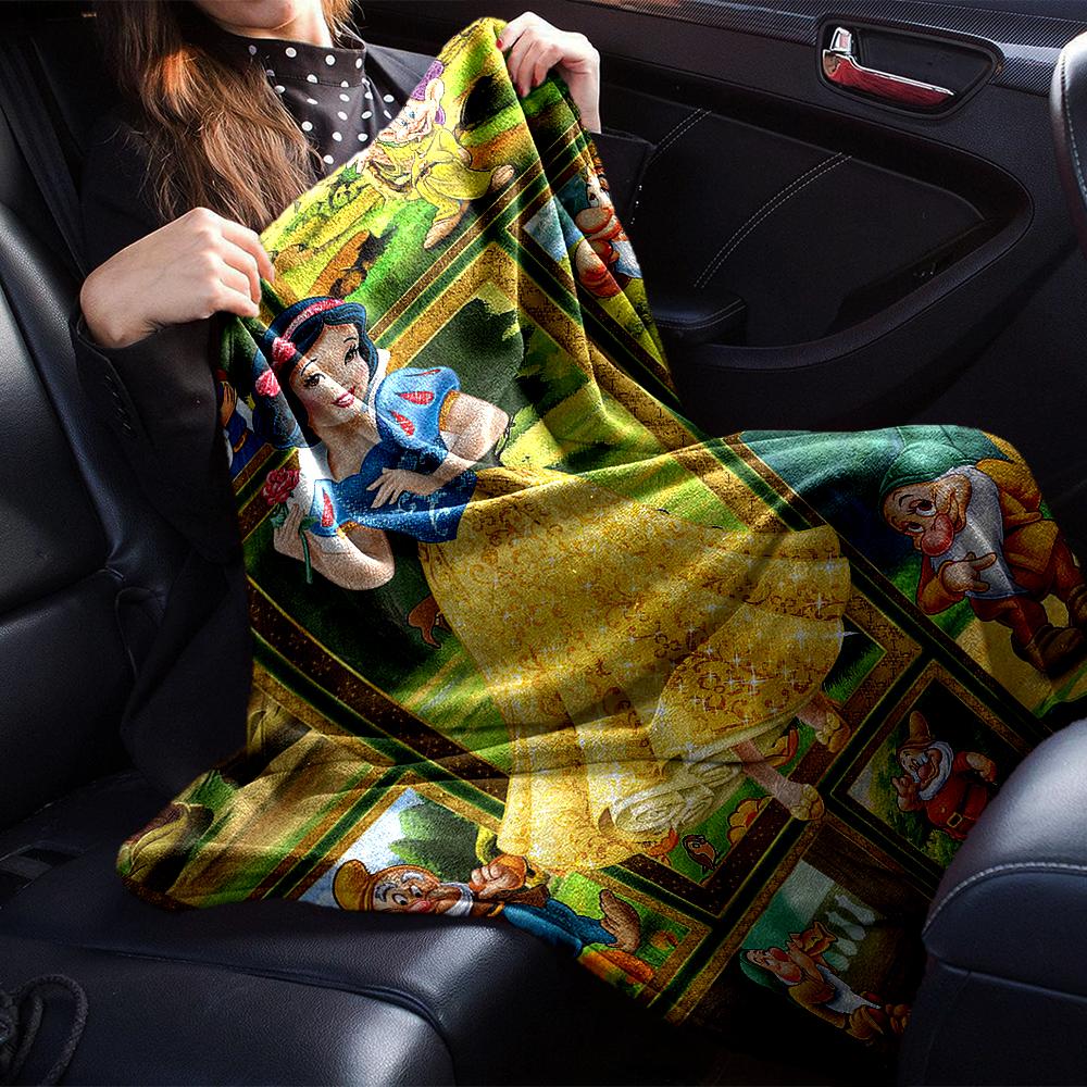 Snow White Seven Dwarfs Blanket Soft Throw Blanket For Home Bedroom Bed Sofa Travel Office Solid Christmas Blanket