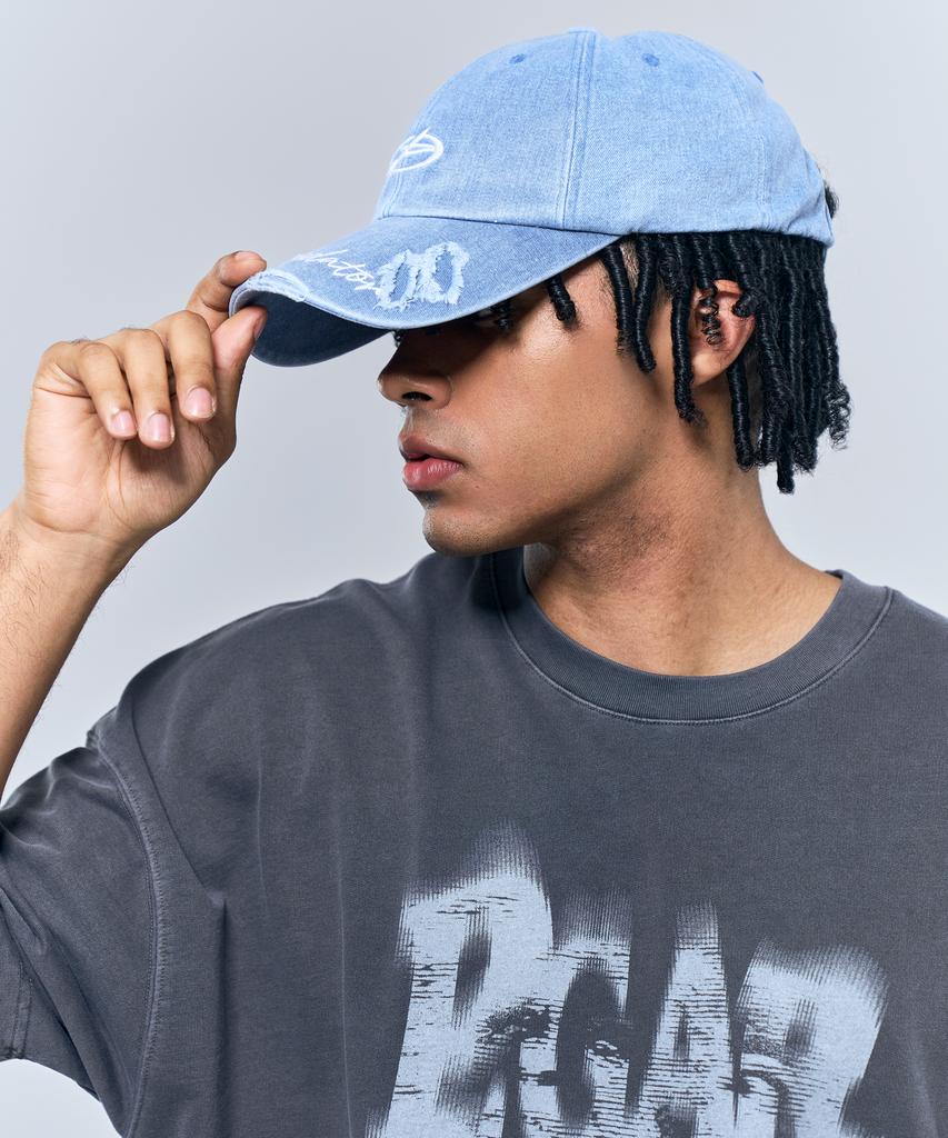 Pijikeolgameoncheu P2552 Damaged Washed Ball Cap [2 Colors]