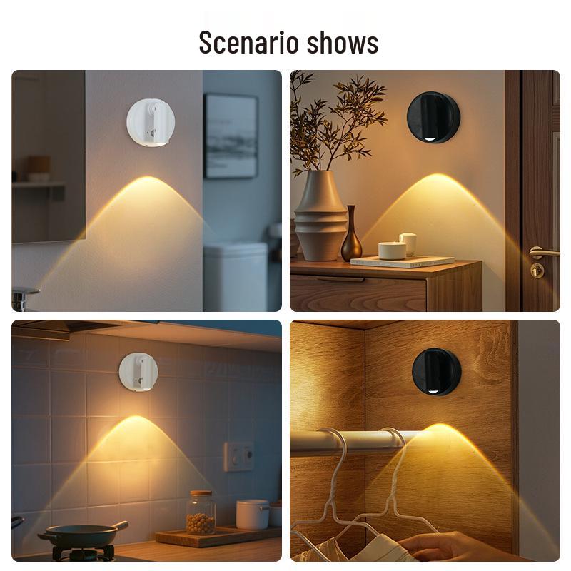 Kabellose LED-Wandleuchte mit verstellbarem Spot, Touch- und Fernbedienung, 3 Lichtmodi, keine Installation erforderlich – Perfekt für Schlafzimmer oder Flur.