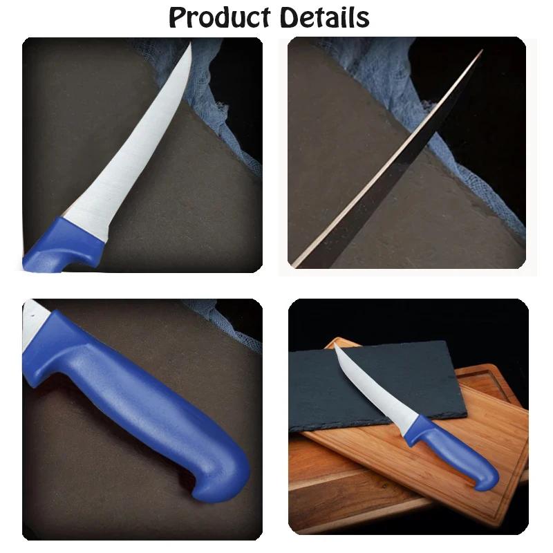 1/4 professional boning knife, sharp kitchen peeling and cutting knife butcher's knife for slaughtering pig bones, meat and fish