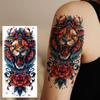 1 Blatt Kreative Malerei Drache Löwe Temporäre Tattoos für Männer Frauen Erwachsene Körperkunst Wasserdichte Realistische Fake Tattoo Aufkleber