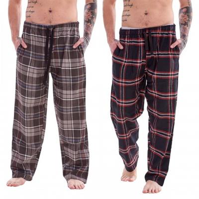 Keanu Men's Flannel Checked Lounge Pants (Pack of 2)