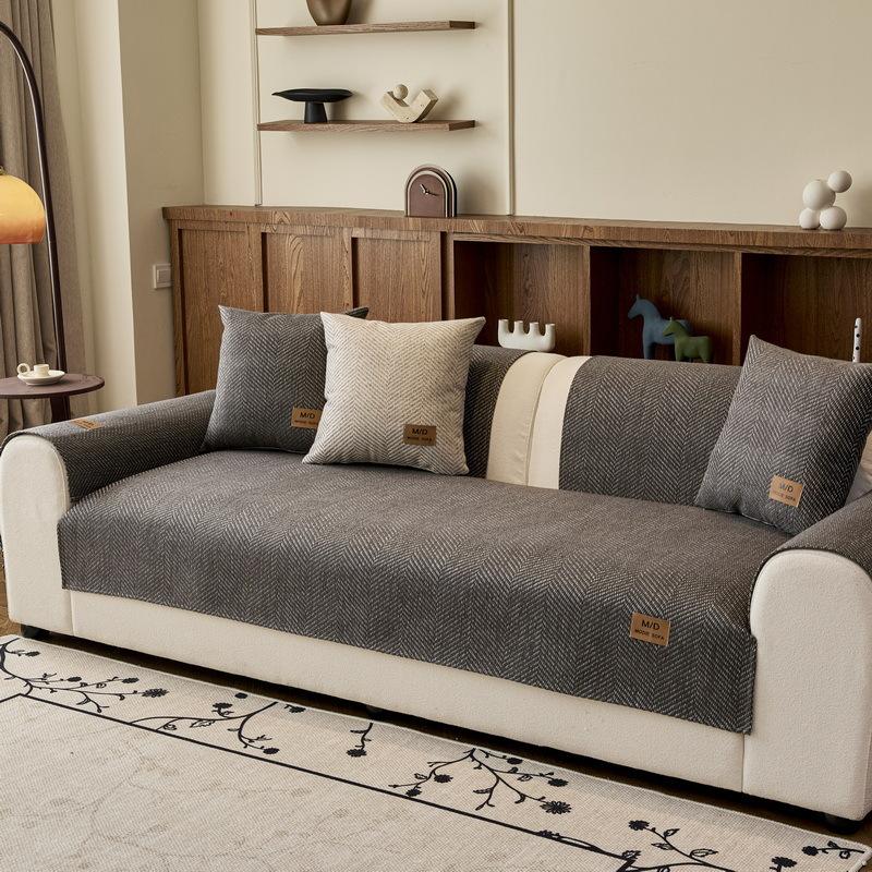 

Новая наволочка на диванную подушку из имитации хлопка и льна, универсальная для всех сезонов, простая и современная подушка для сиденья дивана, нескользящая накидка, ткань для накидки 70*70cm