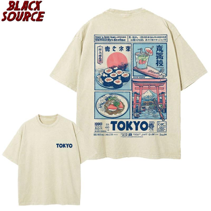 T429 Tokyo Street Food Sword  Urban Japanese Style Graphic T-Shirt S