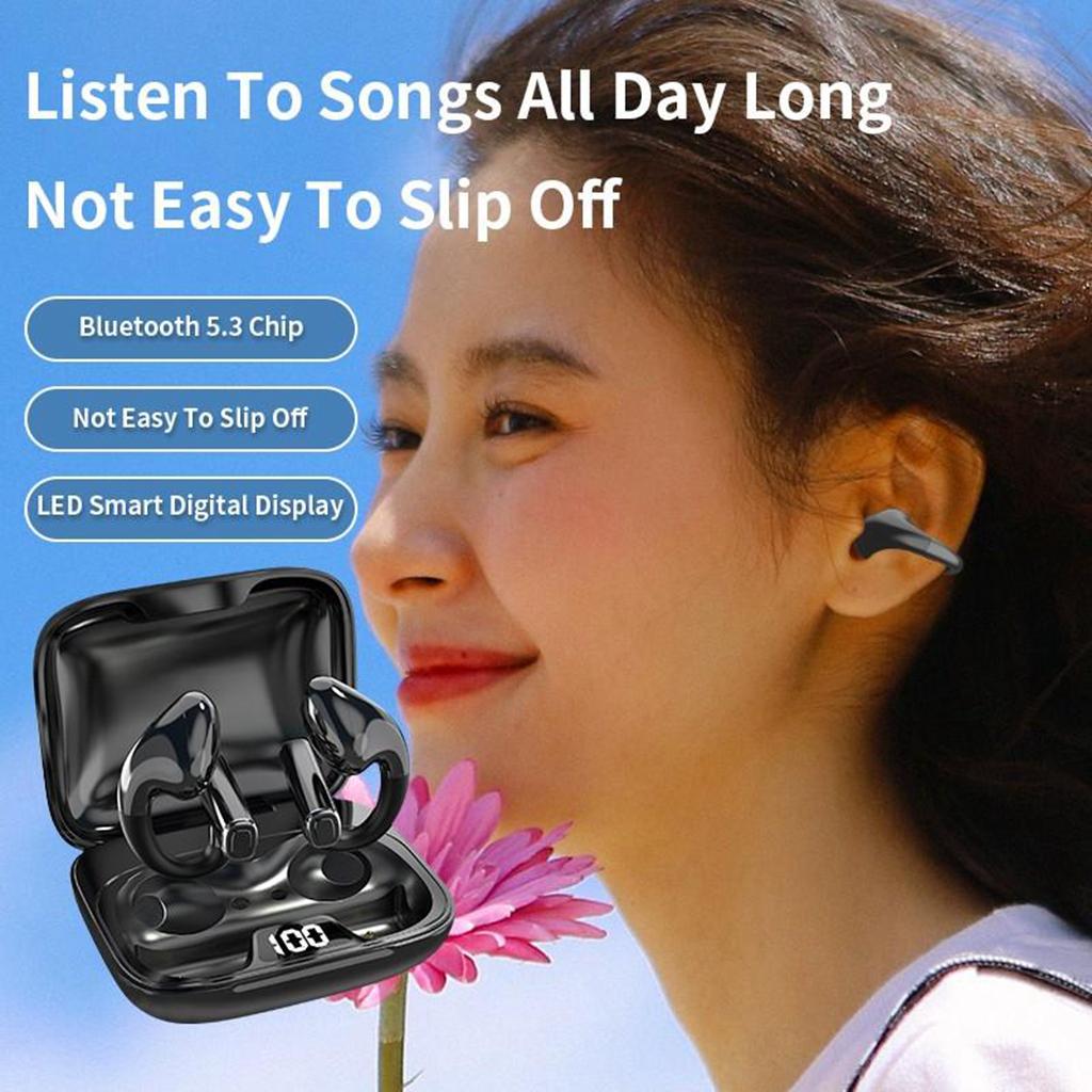 Drahtloses Bluetooth-Headset, schmerzfreies Tragen von Kopfhörern, starker Bass, HiFi-Surround-Sound-Ohrhörer, super lange Akkulaufzeit