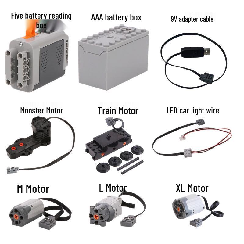 Building Blocks Science Kit with Motor, Battery Box, Remote Control & Receiver