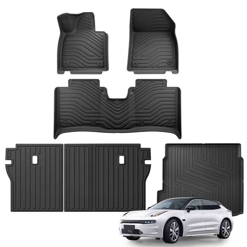 TPE 3D Car Floor Mats Cargo Liner Trunk Pad for ZEEKR 001 Foot Mats Set All Weather Waterproof Left Rudder